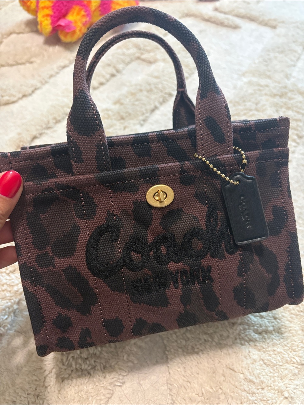 Coach Leopard Print Cargo Tote 20